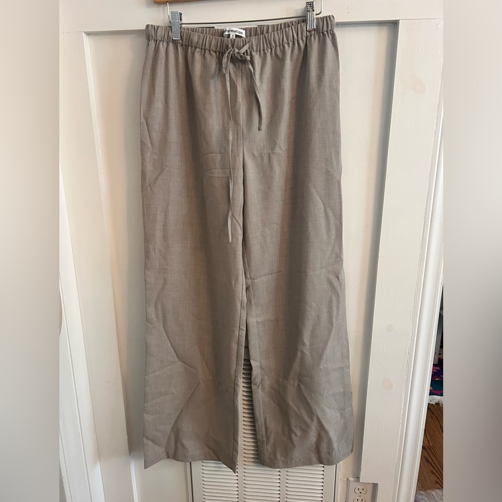 REFORMATION Olina Wide Leg Pant in Natural NWOT - Picture 2 of 2
